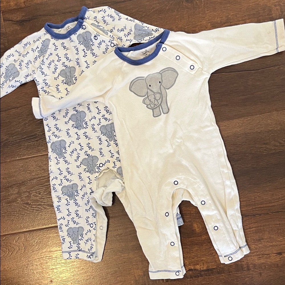 Two Pack Baby Elephant One-Piece